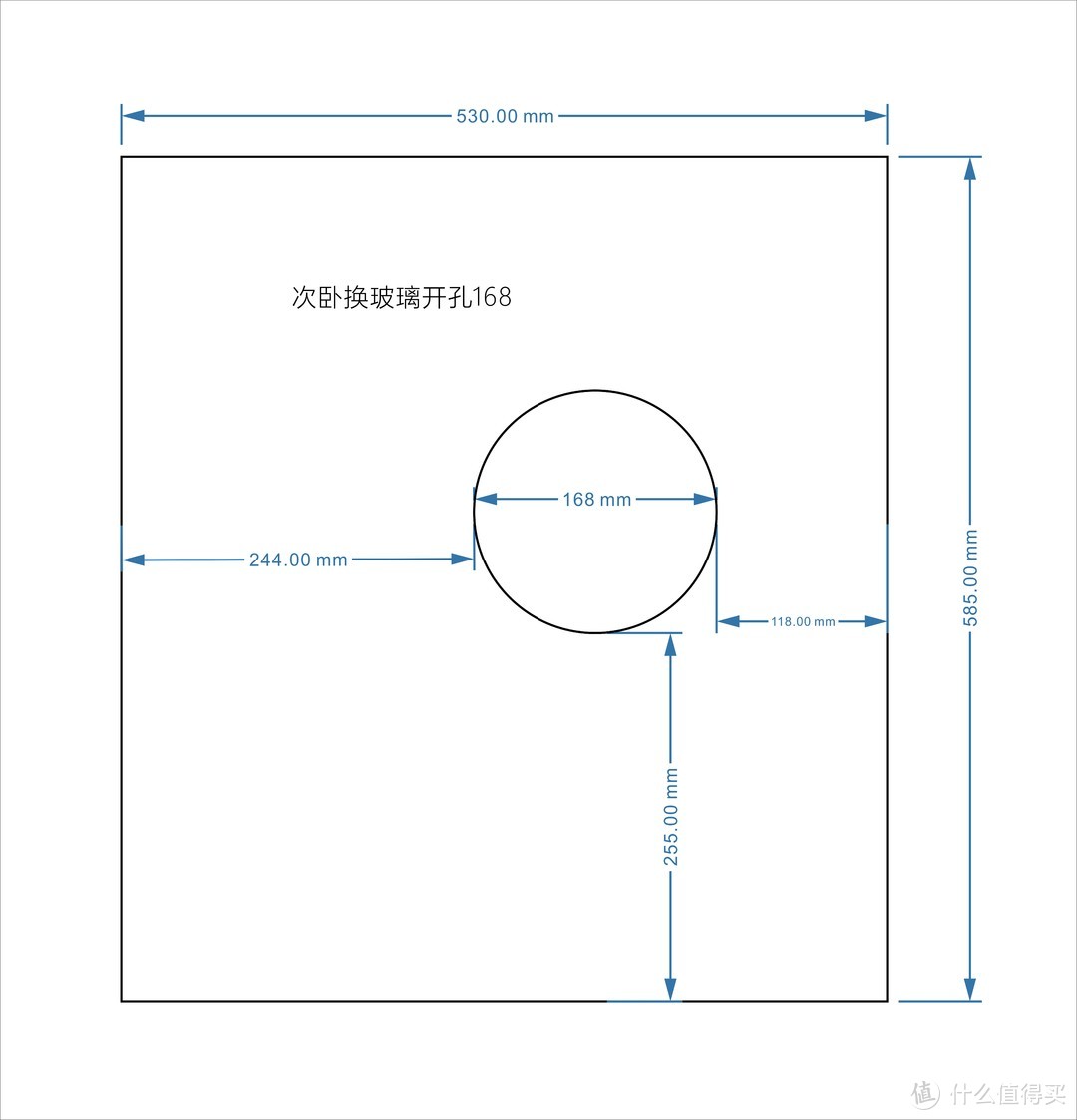 次卧玻璃开孔图纸